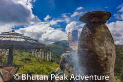 Incense burner at the Chele La pass.