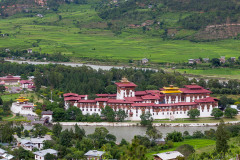 View of Punakha Dzong from Zhingkham