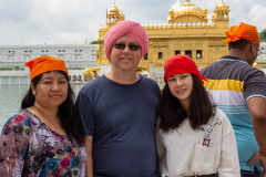 You must cover your head while at the golden temple