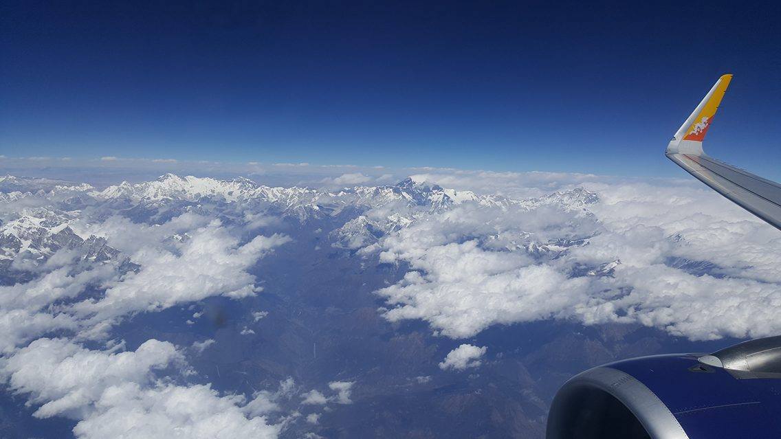 Mount Everest from Drukair Flight to Kathmandu